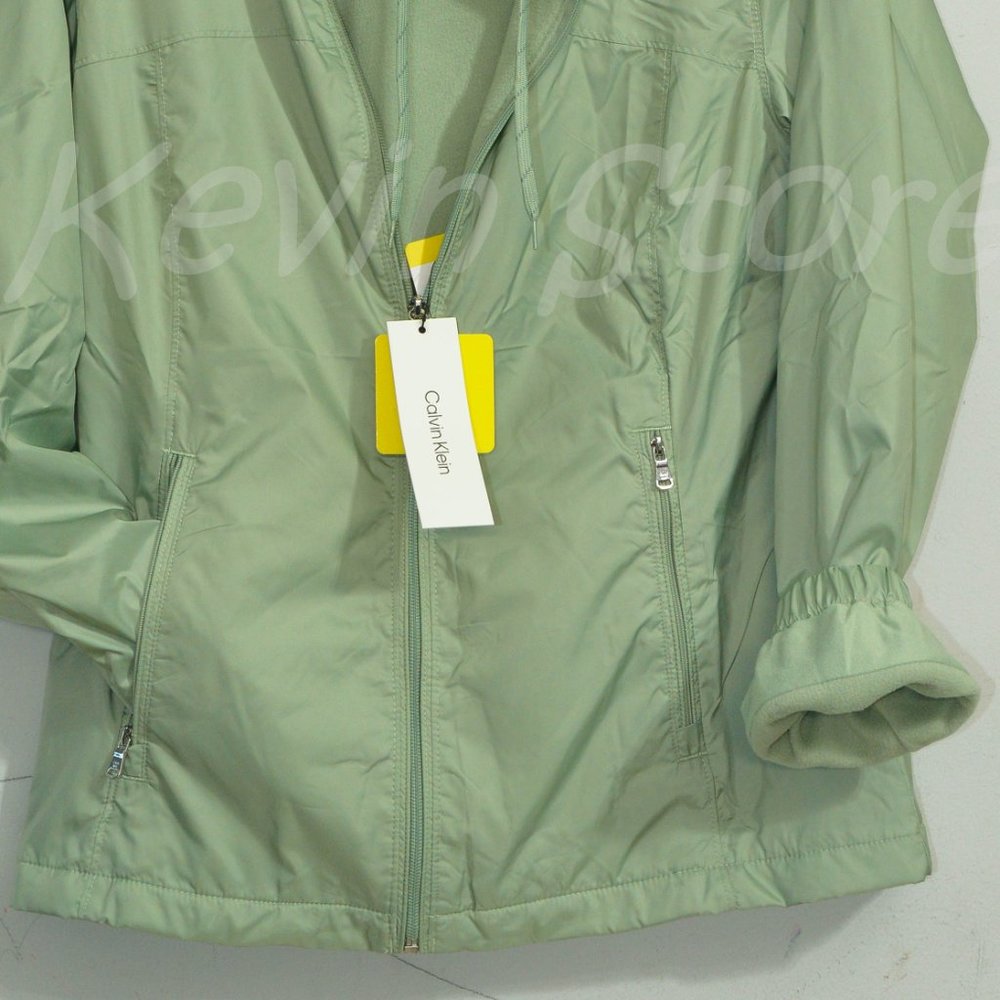 Green NWT Ladies' Windbreaker Calvin Klein - Picture 2 of 4